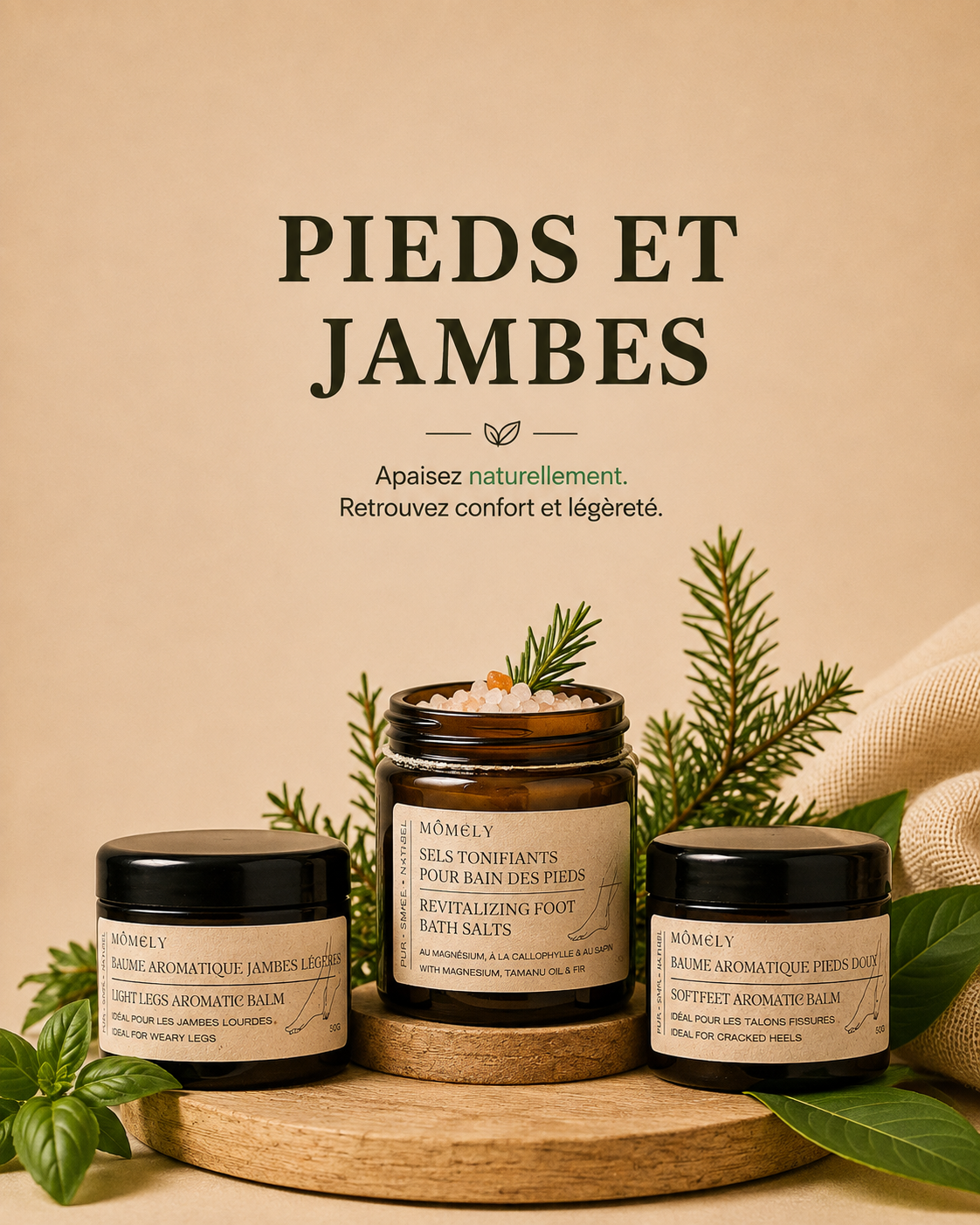 Jambes lourdes & Pieds craquelés 🌿