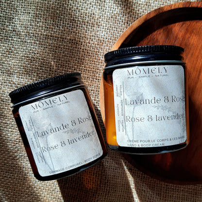 Duo crème hydratante et gommage pour le corps: Lavande & Rose