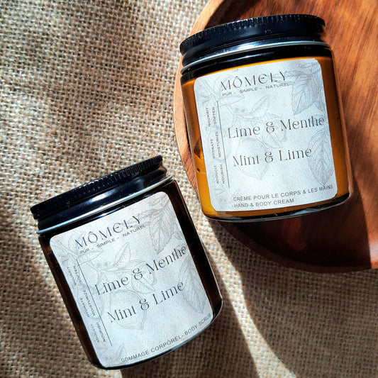 Duo crème hydratante et gommage pour le corps: Menthe & Lime