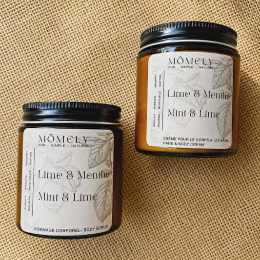Duo crème hydratante et gommage pour le corps: Menthe & Lime