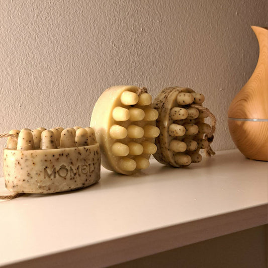 Savon massage: Café & Menthe poivrée